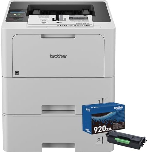 Brother Business Monochrome Laser Printer White HLL6210DWT Bundle Genuine Super High Yield Toner Cartridge Black by Unknown