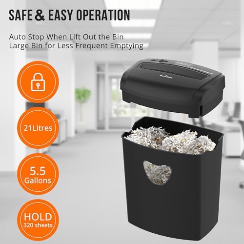 Suntiko 12 Sheet Home Office Cross Cut Shredder Black - Image 5
