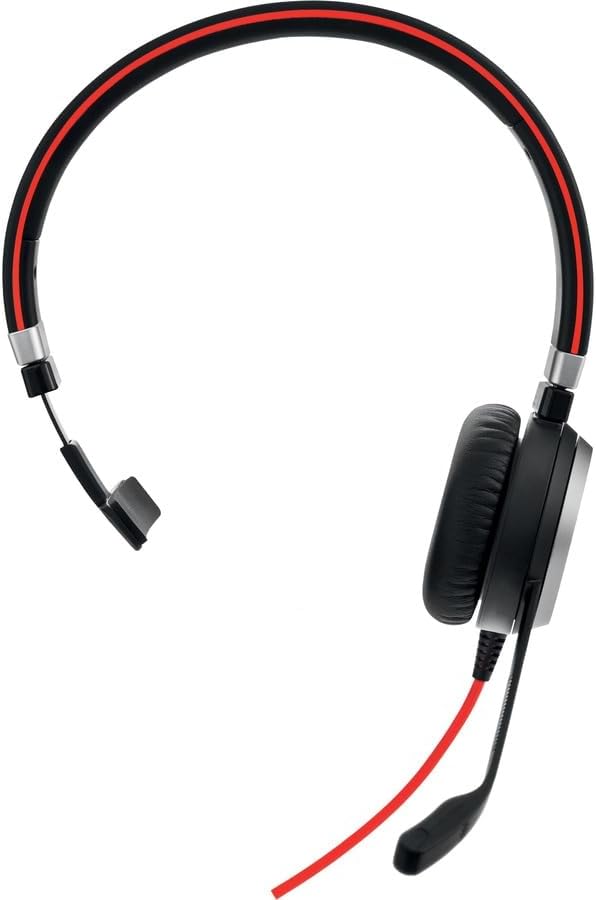 Jabra Evolve 40 UC Professional Wired Headset, Mono – Telephone Headset for Greater Productivity, Superior Sound for Calls and Music, 3.5mm Jack/USB Connection, All-Day Comfort Design, UC Optimized - Image 3