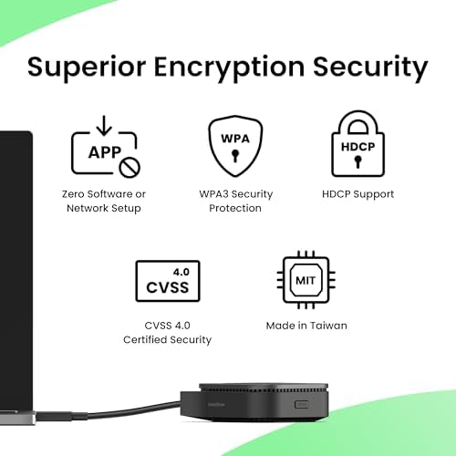 BenQ InstaShow WDC15, 4K UHD Wireless Presentation System with USB-C & HDMI Button, No App Required, USB Touchscreen Control,128-bit Encryption and CVSS 4.0 Certification for Secure presentations - Image 5