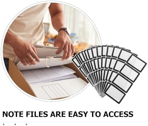 60 Pcs Black Border Name Labels Adhesive Stickers and Office - Image 3