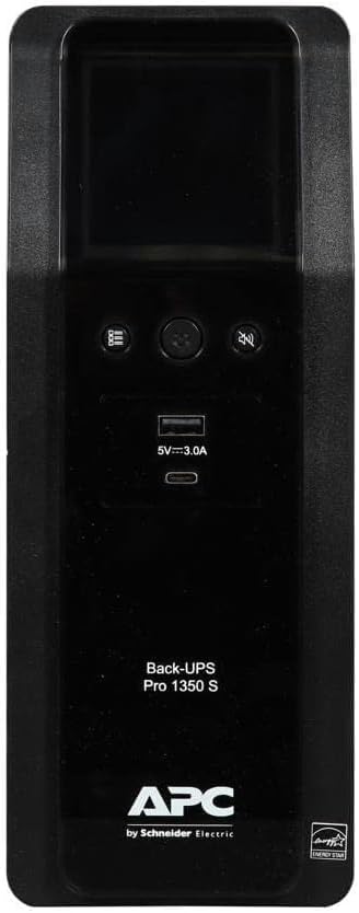 APC UPS 1350VA Sine Wave UPS Battery Backup & Surge Protector, Backup Battery Power Supply with AVR, (2) USB Charger Ports, BR1350MSR (Renewed) - Image 5