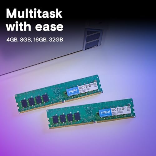 Crucial 16GB DDR4 RAM, 3200MHz (PC4-25600) CL22 Desktop Memory, UDIMM 288-Pin, Downclockable to 2933/2666MHz, Compatible with Intel and AMD Ryzen - CT16G4DFRA32A - Image 4