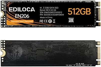 Ediloca EN206 512GB 3D NAND TLC M.2 SSD, M.2 2280 SATA III 6Gb/s SSD Internal Hard Drive, Read/Write Speed up to 550/460 MB/s, Compatible with Ultrabooks, Tablet Computers and Mini PCs - Image 7