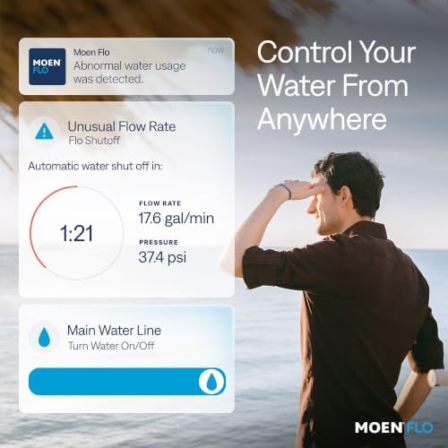 Moen Flo Shutoff, 1 1/4" Automatic Water Leak Detector & Shutoff, 900-002 - Image 5