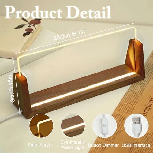 Desk Name Plate Personalized, Custom Acrylic Name Plate for Desk, Office Decor for Women Men, Appreciation Gifts for Coworkers Boss Teacher - Light-Up Name Plaque - Image 5