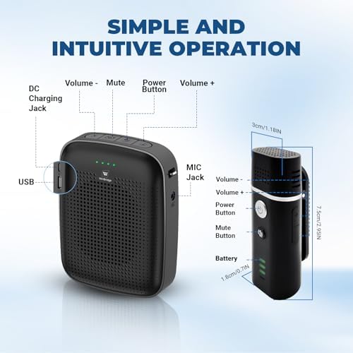 Voice Amplifier with Wireless Lapel Microphone for Teachers - Image 6