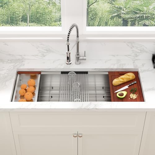Sarlai 45 Undermount Workstation Kitchen Sink 45x19 Inch - Image 2