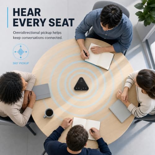 3 in 1 USB Computer Speaker with Microphone, PC Laptop Desktop Conference Speaker with Mic for Smart Home Office and Online Study，360 Degree Enhanced (4) - Image 6