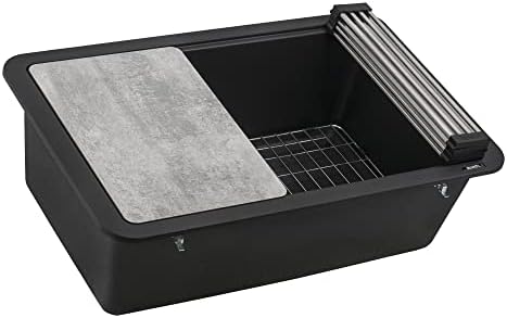 Ruvati 30-in Black Granite Undermount Workstation Kitchen Sink - RVG2310BK by Unknown