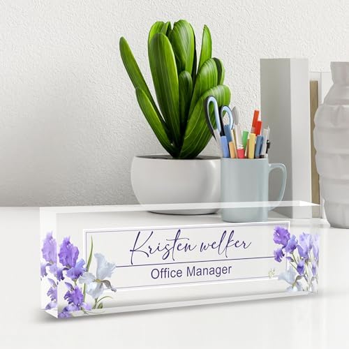 Name Plate for Desk Desk Name Plate Personalized, Office Desk Decor for Women & Men, Employee Appreciation Gifts The Office Gifts for Boss, Manager, Teacher, Nurse - Image 3