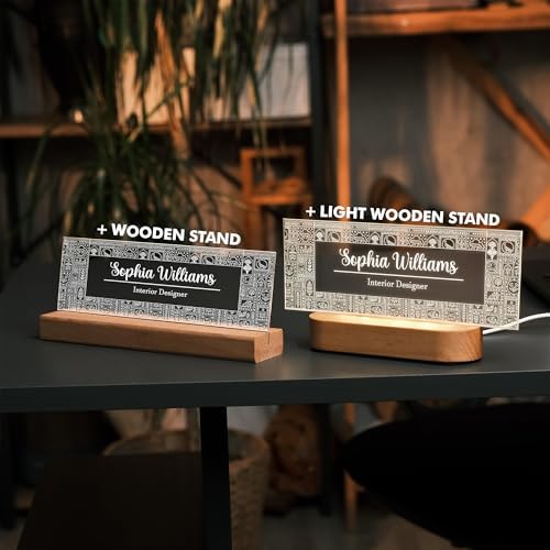 Personalized LED Desk Name Plate – Custom Office Name Sign - Image 5