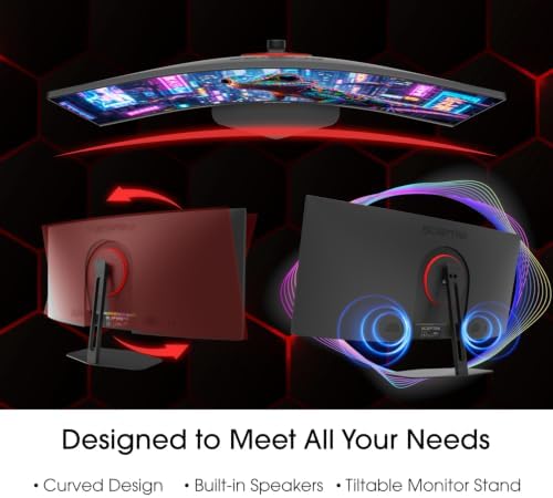 New! Sceptre Curved 34-inch Prime Gaming Monitor 3440 x 1440 up to 240Hz 1500R 1ms 100% sRGB DisplayPort x2 HDMI x2 Build-in Speakers, Machine Black 2027 (C345B-QU240T Series) - Image 4