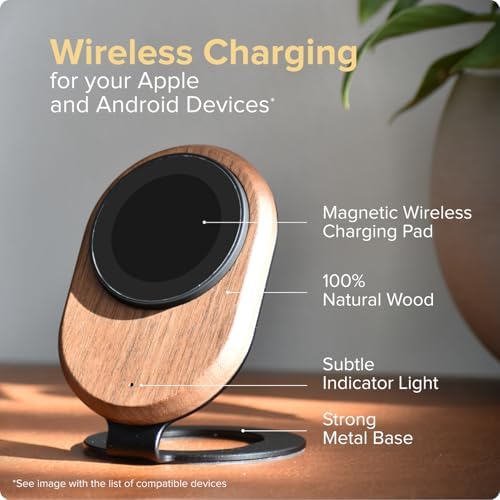 ARK Uno Solid Wood MagSafe Stand Magnetic Wireless Charging Station - Image 3