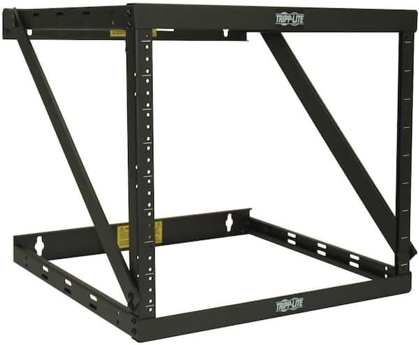 Tripp Lite 8U/12U/22U Expandable Wall-Mount 2-Post Open Frame Rack, Adjustable Network Equipment Rack, Switch Depth, 18" Deep, 5 Year Warranty (SRWO8U22), black, 17.8 (8U) , 24.8 (12U), 42.3 (22U) x 20.11 x 18.24 - Image 4
