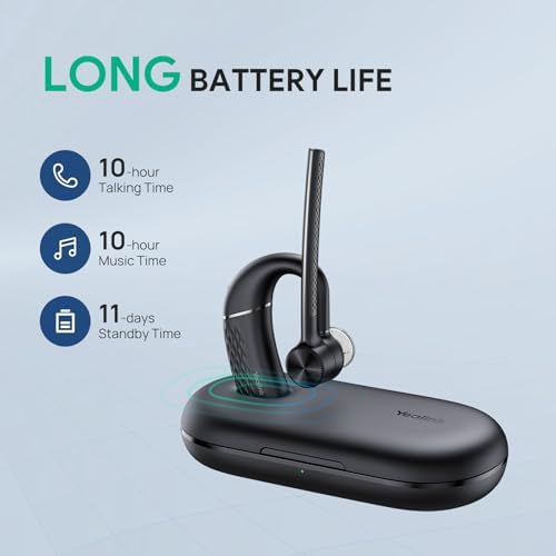 Yealink BH71 Pro Bluetooth Headset with USB-C/A Dongle, Teams Certified, Wireless Earpiece for Cell Phone,PC,Laptop,Noise Cancelling Microphone, Adjustable Ear Hook - Image 6