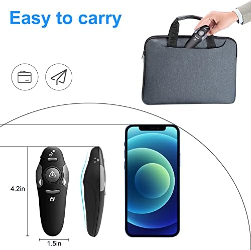 Presentation Clicker for PowerPoint, Wireless Remote Control with Red Laser - Image 3
