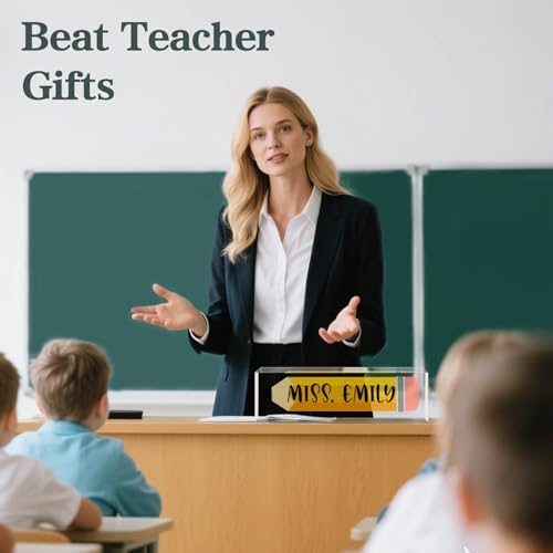 Custom Teacher Name Plate for Desk - Personalized Office Decor Gifts for Teacher Women - Teacher Appreciation Gifts for Women - Image 2