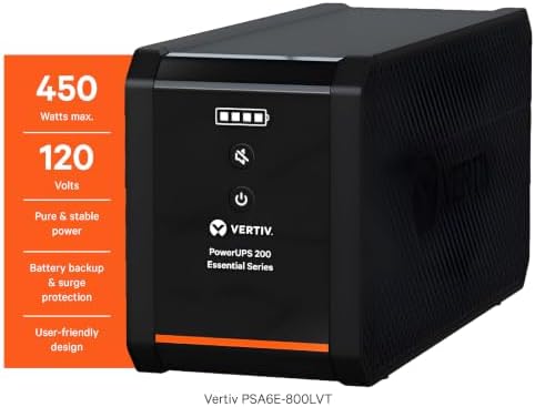 Vertiv Liebert PowerUPS 200 PSA6E-800LVT UPS Battery Backup 800VA/450W AVR - Image 6
