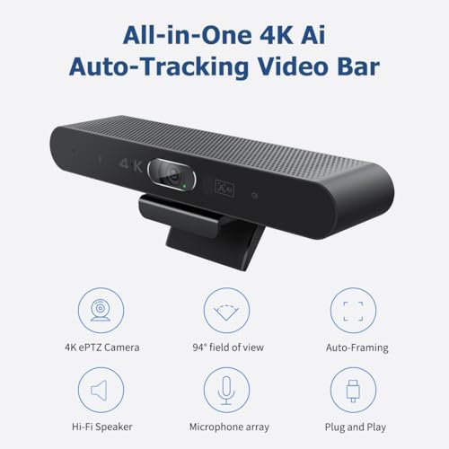 Conference Room Camera, 4K AI Conference Webcam with Microphone and Speaker - Image 6