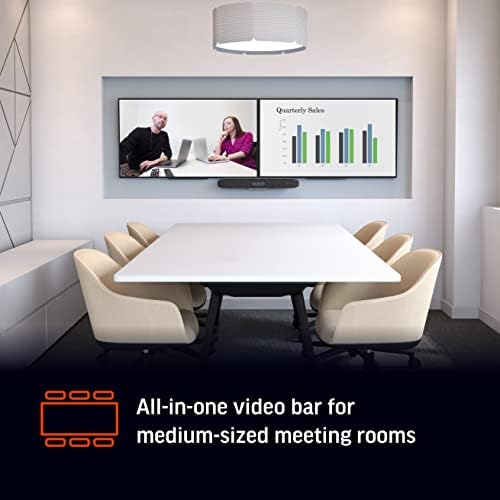 Poly - Studio X50 (Polycom) - 4K Video & Audio Bar - Conferencing System for Mid-Size Meeting Rooms - Works with Teams, Zoom & More - Image 2