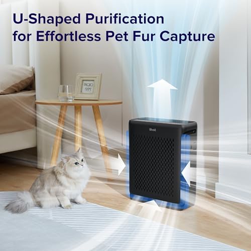 LEVOIT Air Purifier for Home Pets Bedroom Up to 1073Ft² Washable Pre-Filter | Quiet HEPA Sleep Mode for Pets, Allergens, Dust, Pollen, Smoke, Smart Air Quality Monitor, AHAM VERIFIDE, Vital 100S-P, Black - Image 3