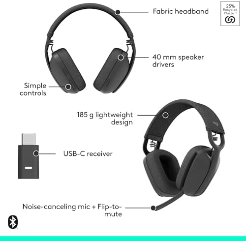 Logitech Zone Vibe Wireless for Business Bluetooth Headphones - UC - Image 7