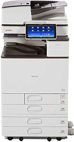 Ricoh Aficio MP C3004 Color Laser Multifunction Copier - A3/A4, 30ppm, Copy, Fax, Print, Scan, Auto Duplex, Network, WIFI, 4 Trays, Stand, Comes with Pre-installed PostScript 3 Supplement (Renewed) by Amazon+Renewed