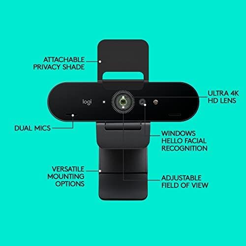 Logitech Brio 4K Webcam, Ultra 4K HD Video Calling (Renewed) - Image 6