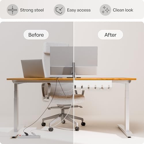 PAMO Cable Management Under Desk, Set of 2 - White - Image 4