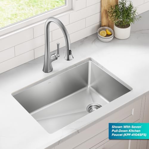 KRAUS Fairlane 27 in Undermount Single Bowl Stainless Steel Kitchen Sink - Image 2