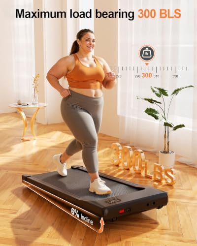 Superun Under Desk Walking Pad with 6% Incline, 3 in 1 Portable Treadmill - Image 3