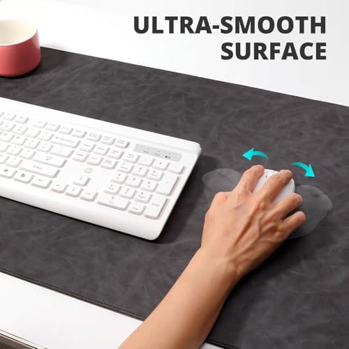 Magnetic Wireless Charging Desk Pad, Office Desk Mat with Wireless Charger, Waterproof and Scratch-Resistant Large Mouse Mat, Microfiber Leather Mouse Pad for Office and Home Use,Grey Color - Image 6