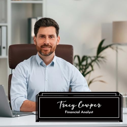 Desk Name Plate Personalized, Custom Name Plate for Desk, Acrylic Desktop Accessories, Office Gift & Decor for Women Men, Teacher Nurse Boss Employee Appreciation Gifts - Image 6