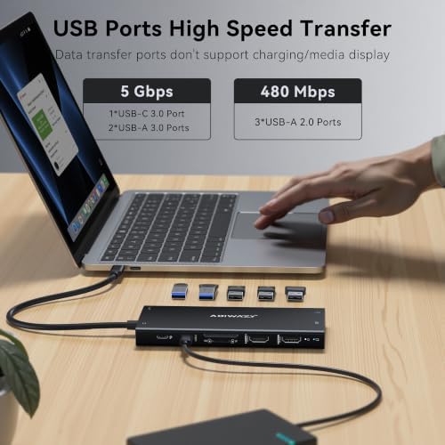 Docking Station Dual Monitor, 15 in 1 USB C Docking Station 3 Monitors - Image 7