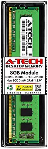 A-Tech 8GB RAM for Dell Inspiron 3250, 3650, 3655, 3656 Desktop | DDR3/DDR3L 1600MHz PC3L-12800 DIMM 2Rx8 1.35V 240-Pin Non-ECC UDIMM Memory Upgrade by A-TechComponents