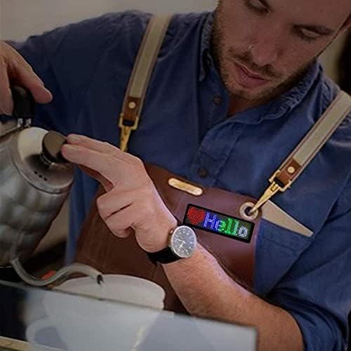 Bluetooth Led Name Badge, Wireless Rechargeable LED Name Tag Scrolling Message Display Programmable LED Signs with Magnet and Pin(Mixcolor) - Image 6