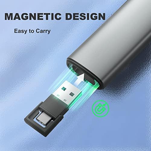 Metal Wireless Presentation Clicker, 2-in-1 USB Type-C Dual Receiver - Image 5