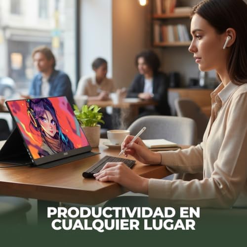 AOC 16" Portable Monitor FHD 60Hz USB-C IPS Ultra Slim Smart Cover 16T20 - Image 7