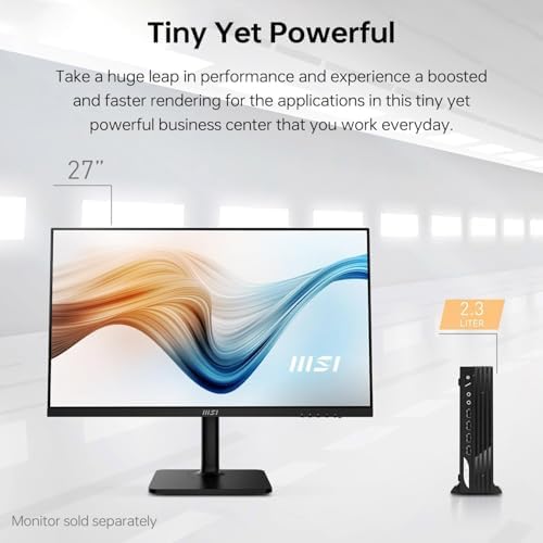 msi PRO DP21 Mini Desktop Computer | 13th Gen Intel 4-Core Processor | 16GB RAM | 512GB SSD | 2-Monitor Support 4K | HDMI | RJ-45 | Wi-Fi | Wired Keyboard & Mouse | Windows 11 Pro | Black - Image 4