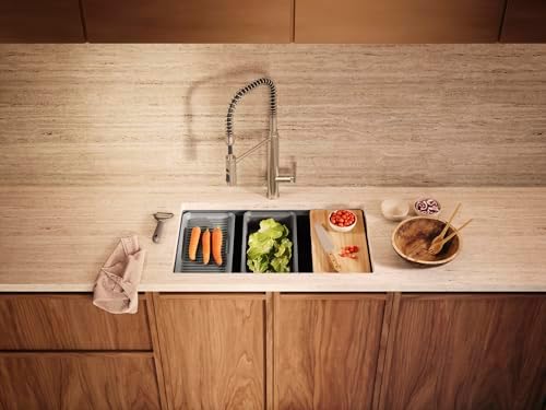KOHLER Billings™ 32-1/2" Undermount Kitchen Sink, Single-Bowl, Workstation with Kitchen Sink Accessories, Neoroc, K-33710-PC-CM4, Matte Grey - Image 6