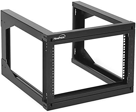 NavePoint 6U Server Rack with Swing Gate - Wall Mount Rack for 19 Inch IT & AV Equipment - 18' Deep, Black by NavePoint