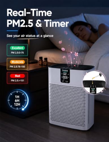 Air Purifier for Home Bedroom Office, HEPA Air Purifiers with 2 Filters - Image 5