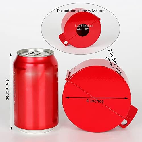 Outdoor Faucet Lock, Faucet Lock Suitable for Water Valves, Gate Valves, Hoses, and Propane Tank Locking Device - Prevents Water Theft, with Password Padlock (Red - Image 5