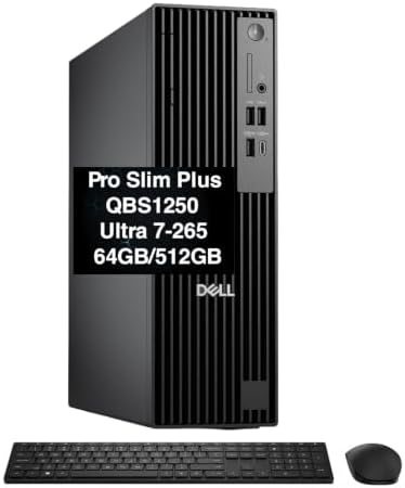 Dell Pro Slim Plus QBS1250 SFF AI Desktop, Ultra 7 265, 64GB RAM, 512GB SSD by Dell