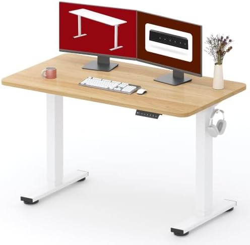 SANODESK 48''x24'' One-Piece Height Adjustable Electric Standing Desk by sanodesk