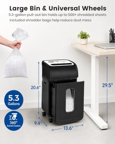 VidaTeco 14-Sheet Micro Cut Paper Shredder for Home Office Heavy Duty - Image 5