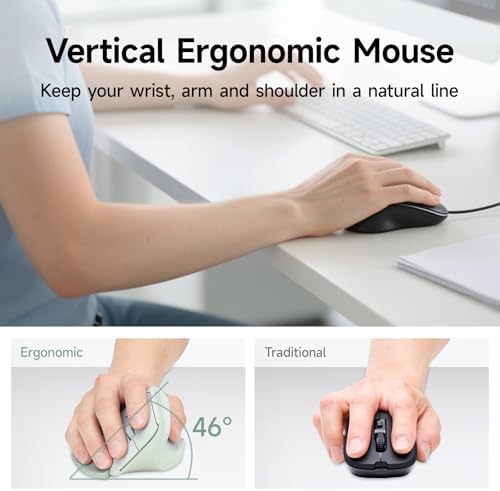SANWA Wireless Ergonomic Mouse for Large Hands with Wrist Rest, Green - Image 3