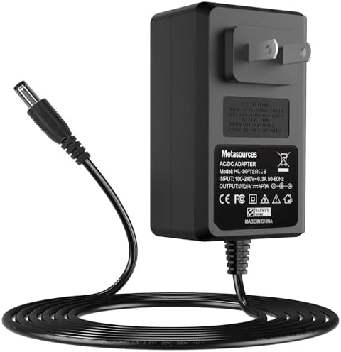 24V 1.5A Charger for Doxie Pro DX400 Duplex Document & Receipt Scanner by Metasources