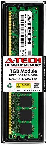A-Tech 1GB DDR2 800MHz UDIMM PC2-6400 CL6 1.8V DIMM Non-ECC Unbuffered Desktop RAM Memory Module - Image 3